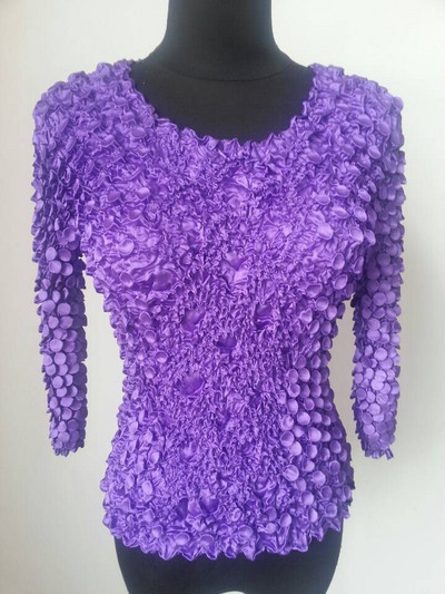 Cămașă cu mânecă lungă pentru femei, cu floricele elastice, tricouri cu monede