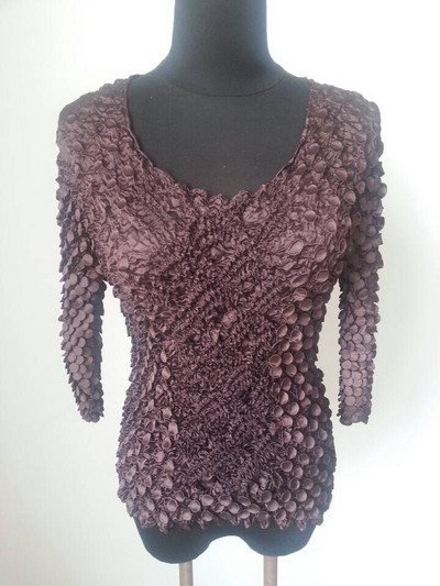 Cămașă cu mânecă lungă pentru femei, cu floricele elastice, tricouri cu monede