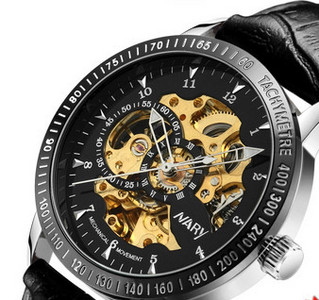 Vízálló férfi karóra bőr szíjjal