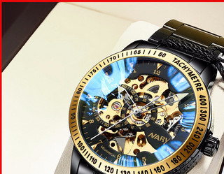 Vízálló férfi karóra bőr szíjjal