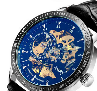 Vízálló férfi karóra bőr szíjjal