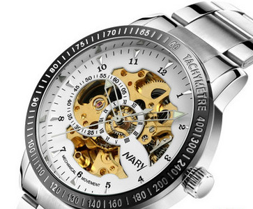 Vízálló férfi karóra bőr szíjjal