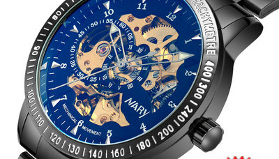 Vízálló férfi karóra bőr szíjjal