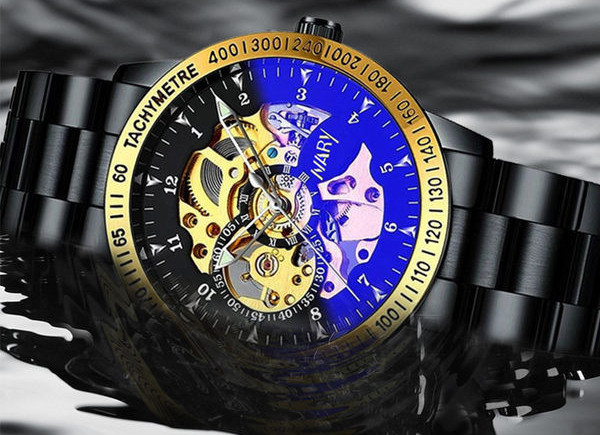 Vízálló férfi karóra bőr szíjjal