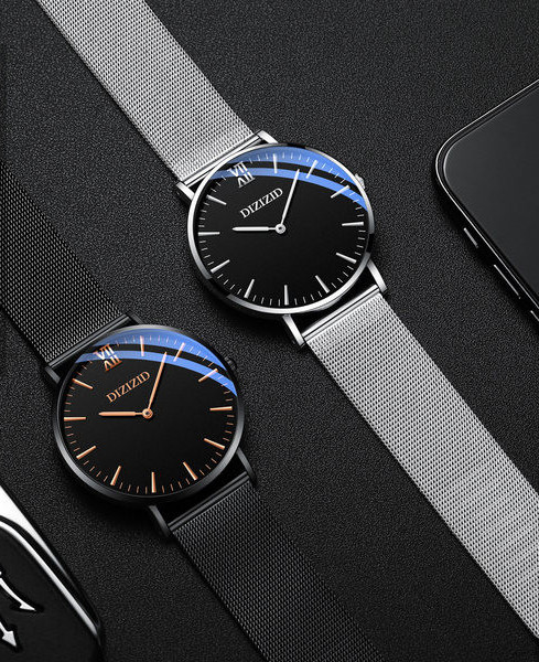 Vízálló kerek számlapú férfi karóra