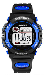 Vízálló férfi karóra digitális mechanizmussal, ébresztőórával és naptárral