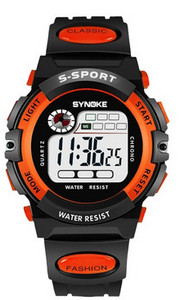 Vízálló férfi karóra digitális mechanizmussal, ébresztőórával és naptárral