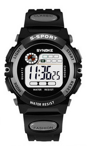 Vízálló férfi karóra digitális mechanizmussal, ébresztőórával és naptárral