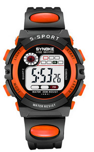 Vízálló férfi karóra digitális mechanizmussal, ébresztőórával és naptárral