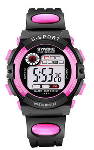 Vízálló férfi karóra digitális mechanizmussal, ébresztőórával és naptárral