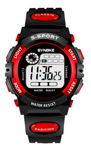 Vízálló férfi karóra digitális mechanizmussal, ébresztőórával és naptárral