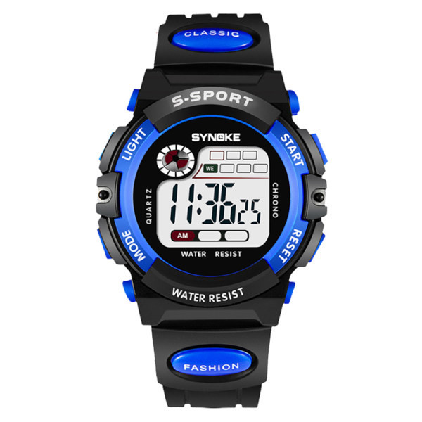 Vízálló férfi karóra digitális mechanizmussal, ébresztőórával és naptárral