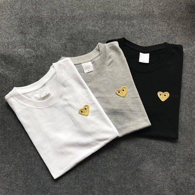 Nyári szerelem szív hímzés Női pólók alkalmi O nyakú rövid ujjú pár fehér pamut póló Harajuku laza pulóver felsők
