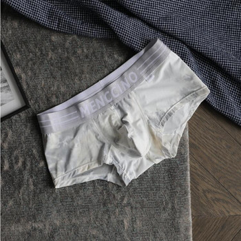 2022 Марка Горещо продавано мъжко бельо с печат Модни памучни ледени копринени удобни дишащи меки мъжки долни гащи Боксерки