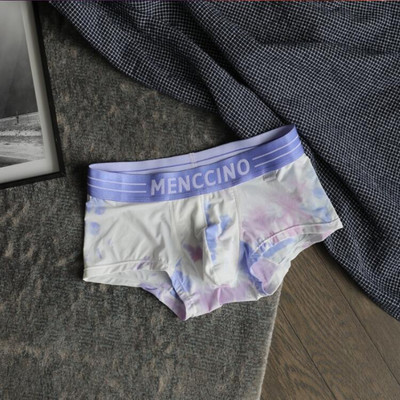 2022 Марка Горещо продавано мъжко бельо с печат Модни памучни ледени копринени удобни дишащи меки мъжки долни гащи Боксерки
