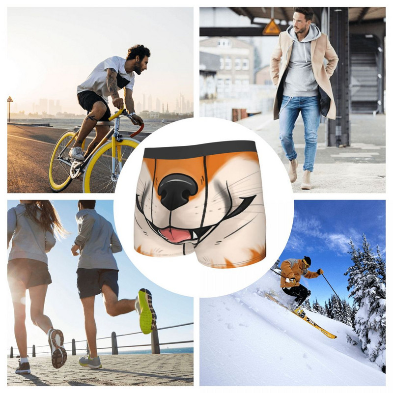 Bărbați Boxer Chiloți Fox Lenjerie Respirabilă Homme Printed Plus Size Chiloți