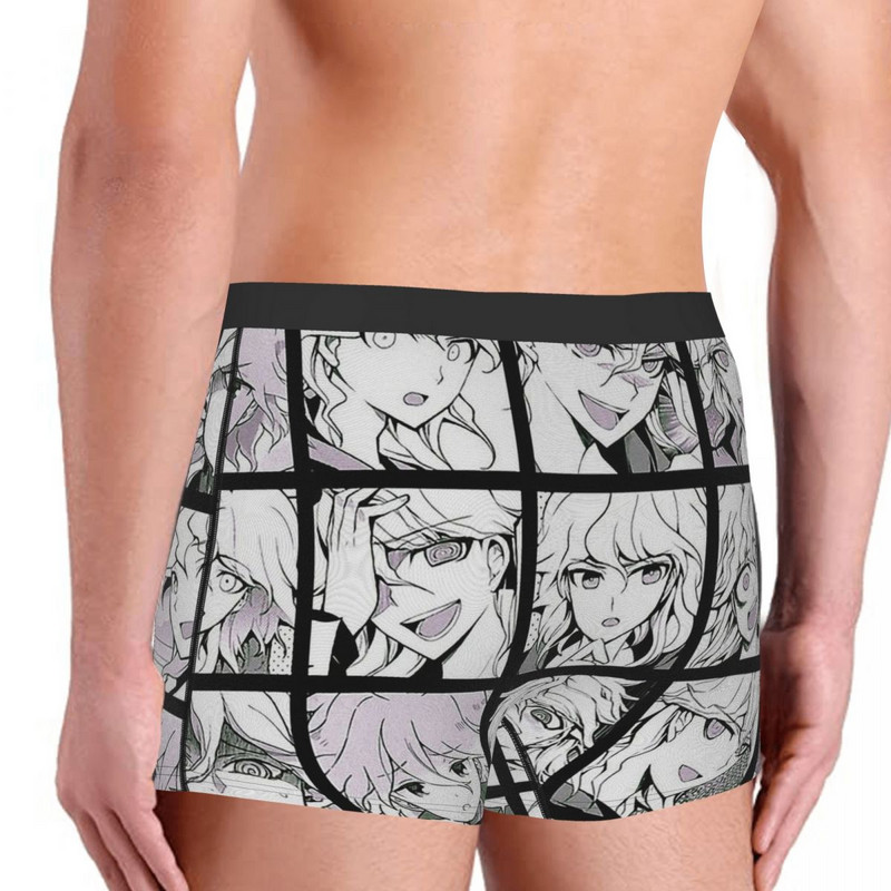 Danganronpa Makoto Monokuma Komaru Kaede Žaidimas Nagito Manga kolekcija Apatinės kelnaitės Homme Kelnaitės Vyriški apatiniai Spausdinti