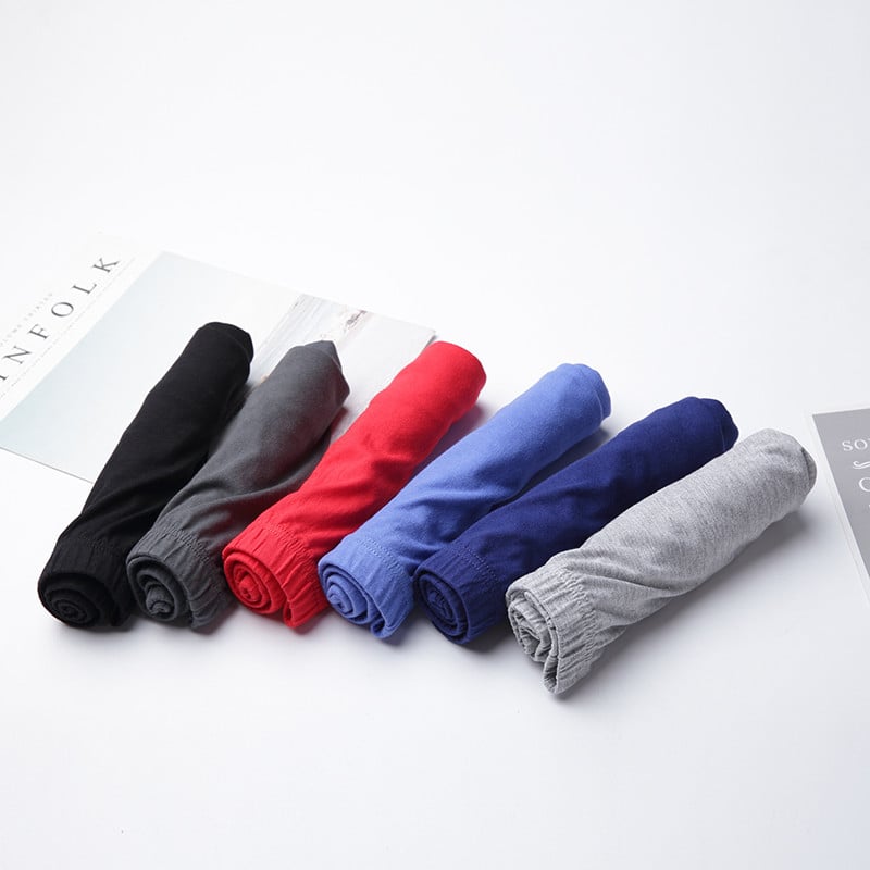 6 vnt./partija Vyriškos kelnaitės Vyriškos 100 % medvilnės kvėpuojantis apatinis trikotažas Didelio dydžio L-4XL apatinis trikotažas vyrams Madingi medvilniniai boksai