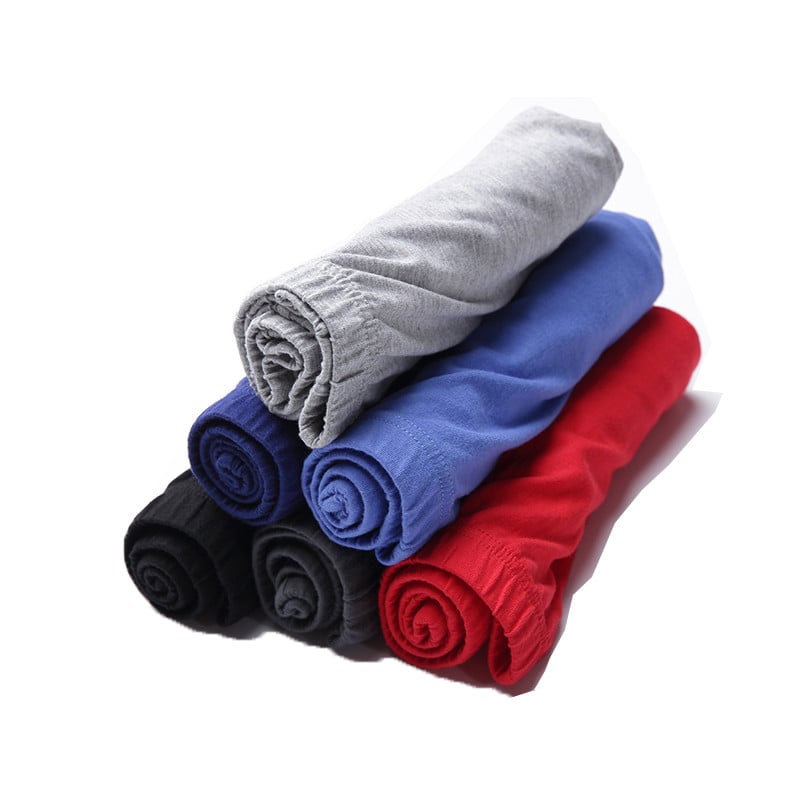 6 vnt./partija Vyriškos kelnaitės Vyriškos 100 % medvilnės kvėpuojantis apatinis trikotažas Didelio dydžio L-4XL apatinis trikotažas vyrams Madingi medvilniniai boksai