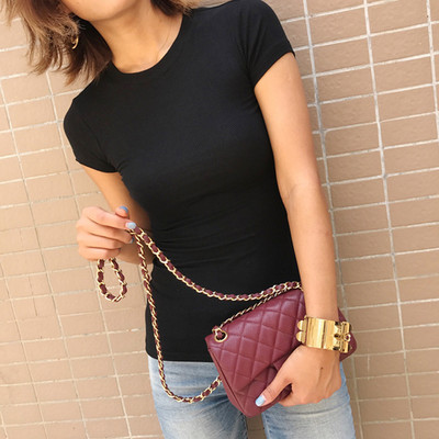 MRMT 2022. Pilnīgi jauns sieviešu T krekls ar elastīgu apakšdaļu Sieviešu T-krekli Kokvilnas pieguļoši sievietēm Tīrās krāsās Tievi sieviešu Tkrekli T-krekli