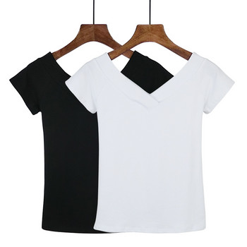 WWENN 2021 Καλοκαιρινό μπλουζάκι Γυναικείο με ψηλό λαιμόκοψη 5 καραμέλα, βαμβακερό, απλό απλό μπλουζάκι για γυναίκες με κοντομάνικα γυναικεία μπλουζάκια
