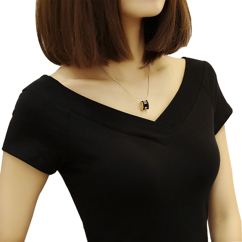 WWENN 2021 m. vasaros marškinėliai, moteriški marškinėliai su aukštu V formos iškirpimu, 5 saldainių spalvos medvilniniai paprasti paprasti marškinėliai, skirti trumpomis rankovėmis, moteriški viršutiniai marškinėliai