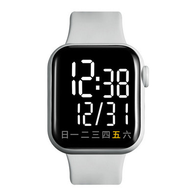 Muški elektronički sat s gumenim remenom