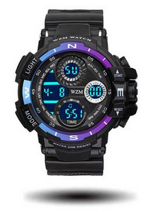 Sporta elektroniskais pulkstenis ar gumijas siksniņu