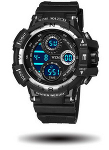 Sporta elektroniskais pulkstenis ar gumijas siksniņu