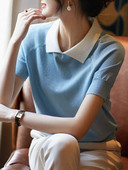 Särav siidist kootud T-särk Naiste lühikeste varrukatega T-särk Naiste suve T-särgid Korea mood Naiste riided Camisetas De Mujer