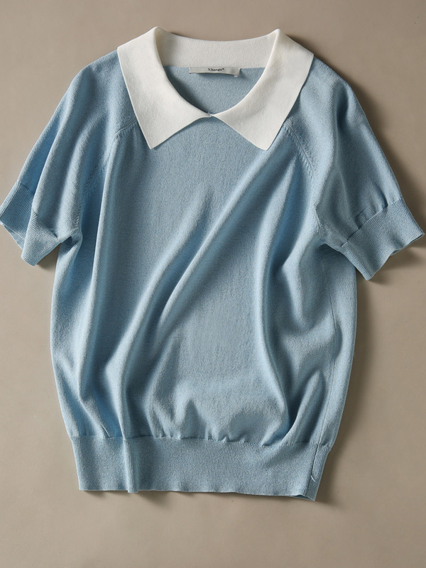 Särav siidist kootud T-särk Naiste lühikeste varrukatega T-särk Naiste suve T-särgid Korea mood Naiste riided Camisetas De Mujer