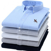 S~6XL medvilniniai Oksfordo marškiniai vyriški ilgomis rankovėmis languoti dryžuoti laisvalaikio marškiniai vyriški, įprasto prigludimo kišeniniai darbo vyriški marškiniai
