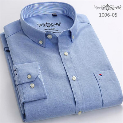 S~6XL medvilniniai Oksfordo marškiniai vyriški ilgomis rankovėmis languoti dryžuoti laisvalaikio marškiniai vyriški, įprasto prigludimo kišeniniai darbo vyriški marškiniai