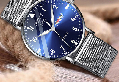 Vyriškas mechaninis laikrodis su nerūdijančio plieno apyranke – atsparus vandeniui