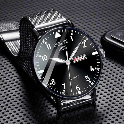 Vyriškas mechaninis laikrodis su nerūdijančio plieno apyranke – atsparus vandeniui