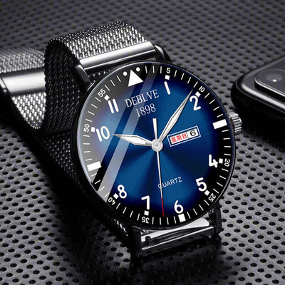 Vyriškas mechaninis laikrodis su nerūdijančio plieno apyranke – atsparus vandeniui