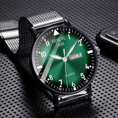 Vyriškas mechaninis laikrodis su nerūdijančio plieno apyranke – atsparus vandeniui