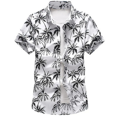 2022-es alkalmi, virágos tengerparti férfi ing nyári rövid ujjú hawaii ingek férfiaknak nagy méretű, gyorsan száradó póló Férfi ruhák Camis