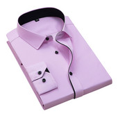 DAVYDAISY 2020 Férfi ing, hosszú ujjú férfi alkalmi üzleti ruha Ingek Slim Fit fehér munkaing Férfi camisa masculina DS167