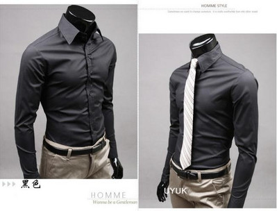 2019 Férfi karcsúsított, egyedi nyakkivágású, stílusos ruha, hosszú ujjú, alkalmi ingek férfi ing Camisa Camisas Masculina lehajtható gallér