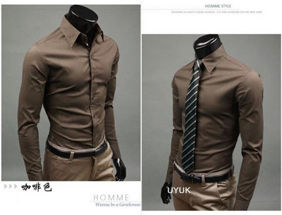 2019 Férfi karcsúsított, egyedi nyakkivágású, stílusos ruha, hosszú ujjú, alkalmi ingek férfi ing Camisa Camisas Masculina lehajtható gallér