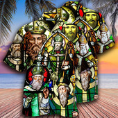 Cămăși Imprimate Iisus Bărbați Femei Pictura lui Dumnezeu Cămăși cu nasturi de plajă Plus Size Nou