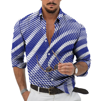 Muške košulje dugih rukava 2022. Vruća rasprodaja, nove 3D životinje, nepravilan Harajuku print, retro modni kardigan s gumbima, prevelike majice za zabave