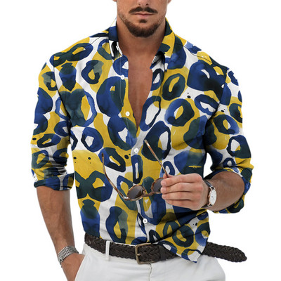 Muške košulje dugih rukava 2022. Vruća rasprodaja, nove 3D životinje, nepravilan Harajuku print, retro modni kardigan s gumbima, prevelike majice za zabave