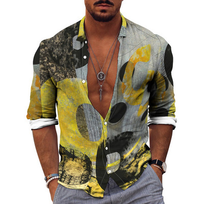 Muške košulje dugih rukava 2022. Vruća rasprodaja, nove 3D životinje, nepravilan Harajuku print, retro modni kardigan s gumbima, prevelike majice za zabave