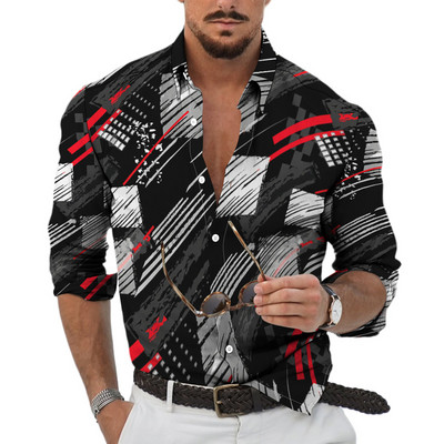 Muške košulje dugih rukava 2022. Vruća rasprodaja, nove 3D životinje, nepravilan Harajuku print, retro modni kardigan s gumbima, prevelike majice za zabave