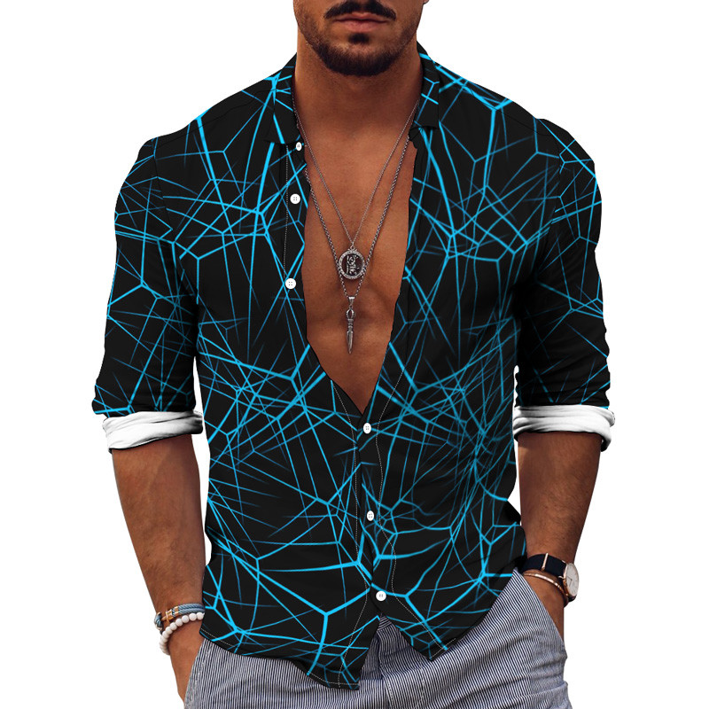 Muške košulje dugih rukava 2022. Vruća rasprodaja, nove 3D životinje, nepravilan Harajuku print, retro modni kardigan s gumbima, prevelike majice za zabave