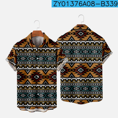 Tricou hawaian pentru bărbați Y2K Hombre Cămașă de modă Vintage 3D imprimat confortabil, casual, cu mânecă scurtă, haine supradimensionate pentru plajă