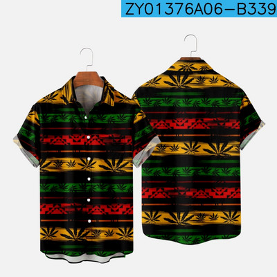 Tricou hawaian pentru bărbați Y2K Hombre Cămașă de modă Vintage 3D imprimat confortabil, casual, cu mânecă scurtă, haine supradimensionate pentru plajă