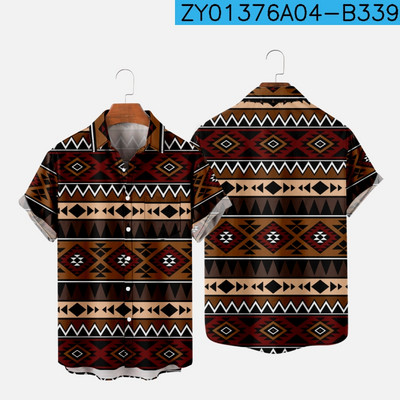 Tricou hawaian pentru bărbați Y2K Hombre Cămașă de modă Vintage 3D imprimat confortabil, casual, cu mânecă scurtă, haine supradimensionate pentru plajă